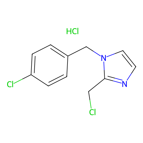 1-(4-Chlorobenzyl)-2-(chloromethyl)-1H-imidazole hydrochloride structure