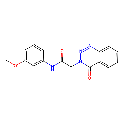 N-(3-methoxyphenyl)-2-(4-oxo-1,2,3-benzotriazin-3(4H)-yl)acetamide structure