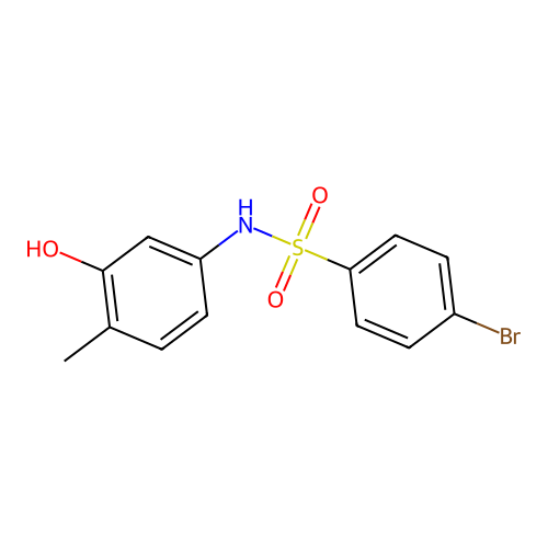 4-bromo-N-(3-hydroxy-4-methylphenyl)benzenesulfonamide structure