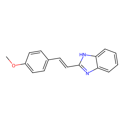2-[(E)-2-(4-methoxyphenyl)ethenyl]-1H-benzimidazole structure