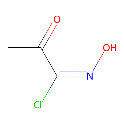 (1E)-N-hydroxy-2-oxopropanimidoyl chloride structure