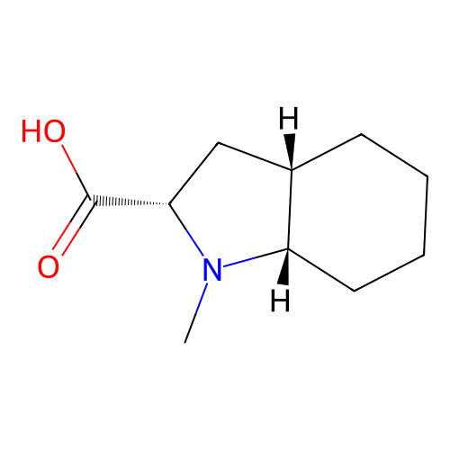 (2S,3aS,7aS)-1-methyl-octahydro-1H-indole-2-carboxylic acid structure