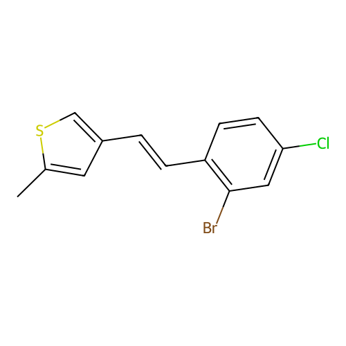 4-[2-(2-Bromo-4-chlorophenyl)vinyl]-2-methylthiophene structure