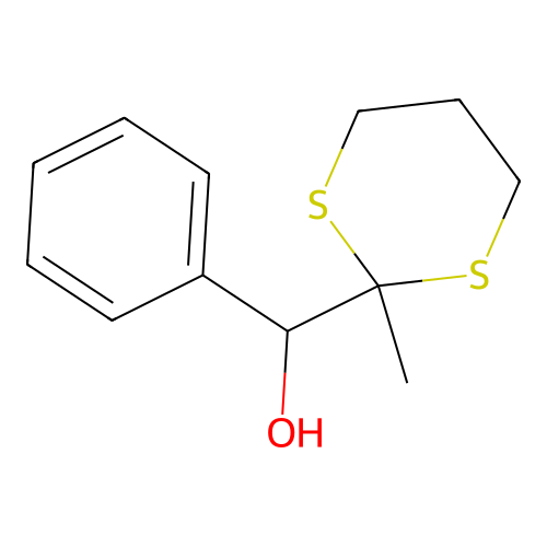 (2-Methyl-[1,3]dithian-2-yl)phenylmethanol structure