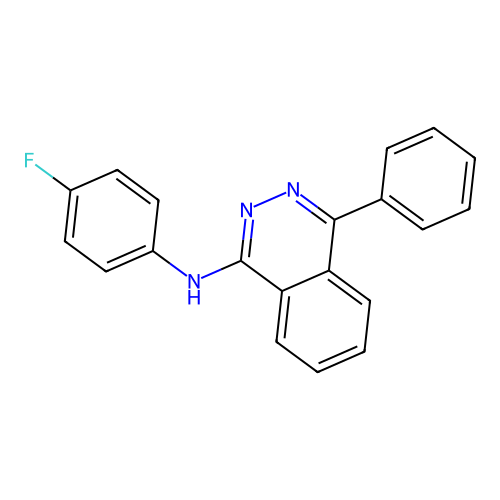N-(4-fluorophenyl)-4-phenylphthalazin-1-amine structure