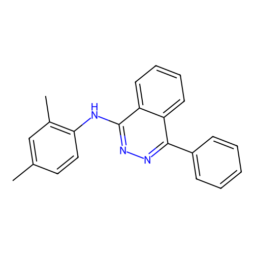 N-(2,4-dimethylphenyl)-4-phenylphthalazin-1-amine structure