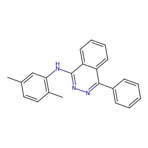 N-(2,5-dimethylphenyl)-4-phenylphthalazin-1-amine structure