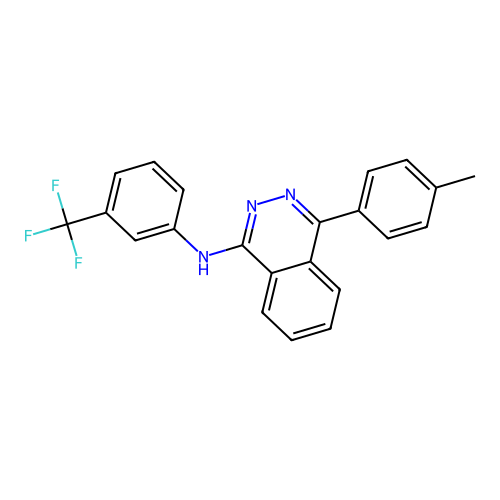 N-[(1Z)-4-(4-methylphenyl)phthalazin-1(2H)-ylidene]-3-(trifluoromethyl)aniline structure