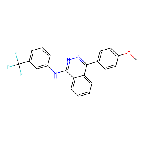 4-(4-methoxyphenyl)-N-[3-(trifluoromethyl)phenyl]phthalazin-1-amine structure