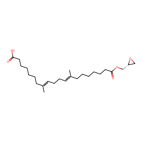 8,12-Eicosadienedioic acid, 8,13-dimethyl-, bis(oxiranylmethyl) ester structure
