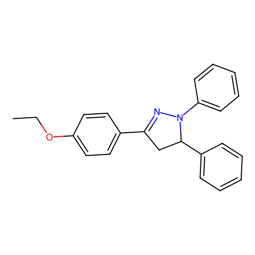 3-(4-ethoxyphenyl)-1,5-diphenyl-4,5-dihydro-1H-pyrazole structure
