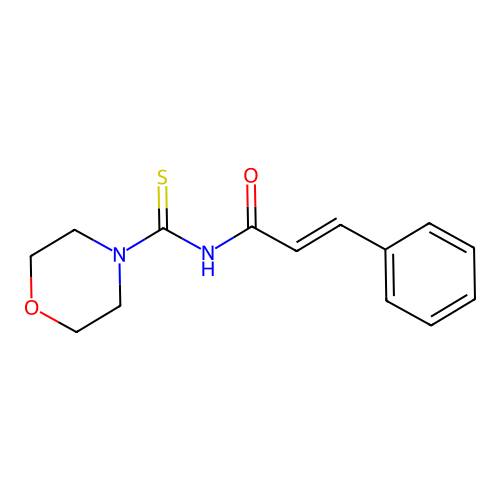 (2E)-N-(morpholin-4-ylthioxomethyl)-3-phenylprop-2-enamide structure
