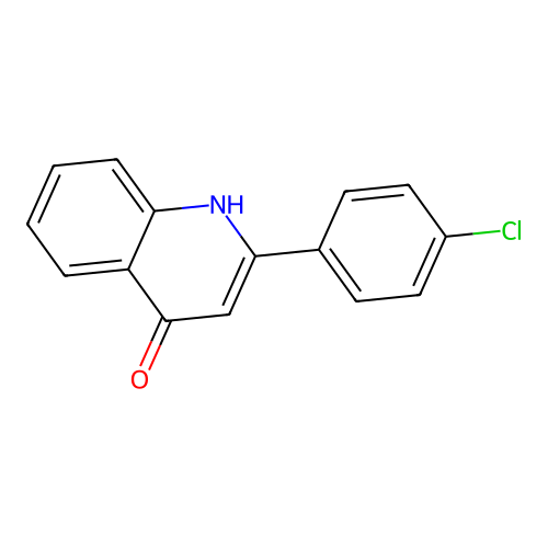 2-(4-chlorophenyl)-4-quinolinol structure