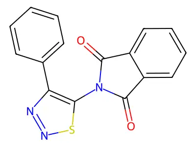 2-(4-Phenyl-1,2,3-thiadiazol-5-yl)isoindoline-1,3-dione structure