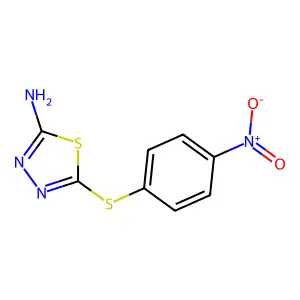 5-[(4-Nitrophenyl)sulfanyl]-1,3,4-thiadiazol-2-amine structure