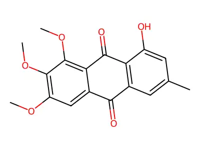 1-Hydroxy-6,7,8-trimethoxy-3-methylanthraquinone structure