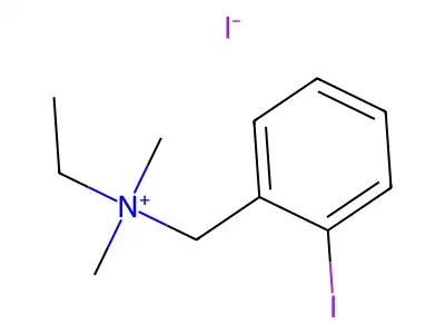 2-Iodobenzyldimethylethylammonium structure