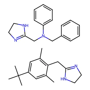 Antazoline, xylometazoline drug combination structure