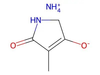 3-Pyrrolin-2-one, 4-hydroxy-3-methyl-, ammonium salt structure