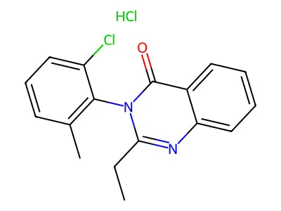 4(3H)-Quinazolinone, 3-(2-chloro-6-methylphenyl)-2-ethyl-, hydrochloride structure