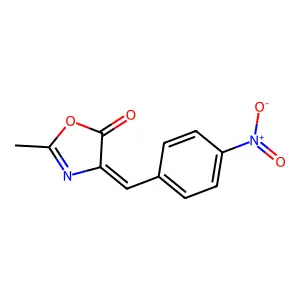 5(4H)-Oxazolone, 2-methyl-4-[(4-nitrophenyl)methylene]- structure