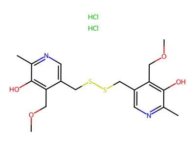 3-Pyridinol, 5,5'-(dithiodimethylene)bis(4-methoxymethyl-2-methyl-, dihydrochloride structure