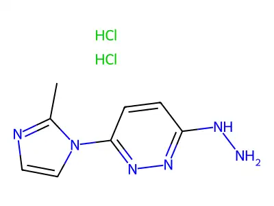 Pyridazine, 3-hydrazino-6-(2-methyl-1-imidazolyl)-, dihydrochloride structure