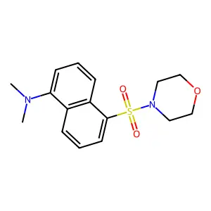 Morpholine, 4-[[5-(dimethylamino)-1-naphthalenyl]sulfonyl]- structure
