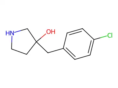3-[(4-Chlorophenyl)methyl]pyrrolidin-3-ol structure
