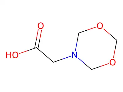 2-(1,3,5-Dioxazinan-5-yl)acetic acid structure