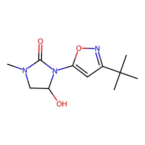 3-(3-tert-Butyl-1,2-oxazol-5-yl)-4-hydroxy-1-methylimidazolidin-2-one structure