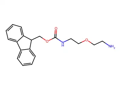 [2-(2-amino-ethoxy)-ethyl]-carbamic acid 9H-fluoren-9-ylmethyl ester structure