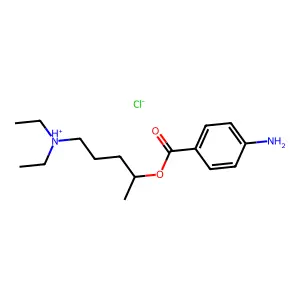 Benzoic acid, p-amino-, 5-(diethylamino)-2-pentyl ester, hydrochloride structure