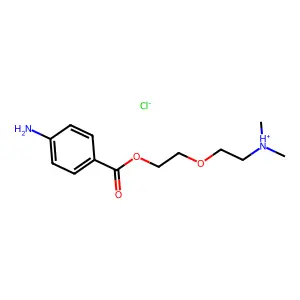 Benzoic acid, p-amino-, 2-(2-(dimethylamino)ethoxy)ethyl ester, hydrochloride structure