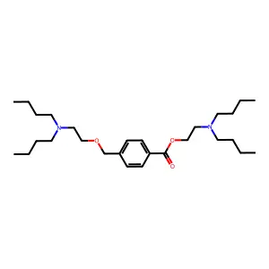 Benzoic acid, p-((2-dibutylaminoethoxy)methyl)-, 2-(dibutylamino)ethyl ester structure