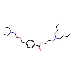 Benzoic acid, p-((2-diethylaminoethoxy)methyl)-, 3-(dibutylamino)propyl ester structure
