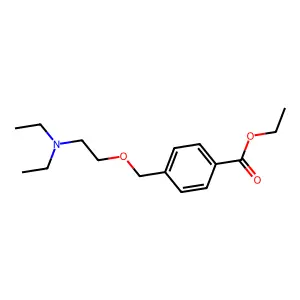Benzoic acid, p-((2-diethylaminoethoxy)methyl)-, ethyl ester structure