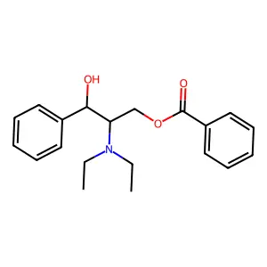 2-(Diethylamino)-3-hydroxy-3-phenylpropyl benzoate structure