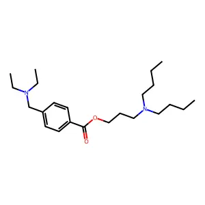 Benzoic acid, p-(diethylaminomethyl)-, 3-(dibutylamino)propyl ester structure