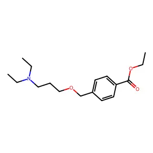 Benzoic acid, p-(2-(diethylamino)propoxy)methyl-, ethyl ester structure