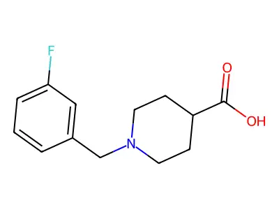 1-(3-Fluorobenzyl)piperidine-4-carboxylic acid structure