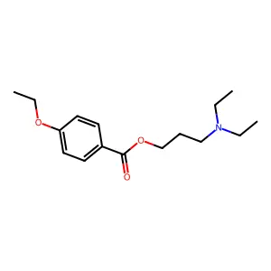 Benzoic acid, 4-ethoxy, 3-(diethylamino)propyl ester structure