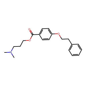 Benzoic acid, 4-phenethoxy-, 3-(dimethylamino)propyl ester structure