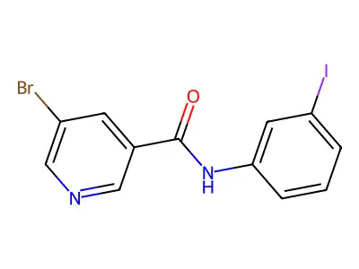 5-Bromo-N-(3-iodophenyl)nicotinamide structure