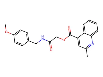 [2-[(4-Methoxyphenyl)methylamino]-2-oxoethyl] 2-methylquinoline-4-carboxylate structure