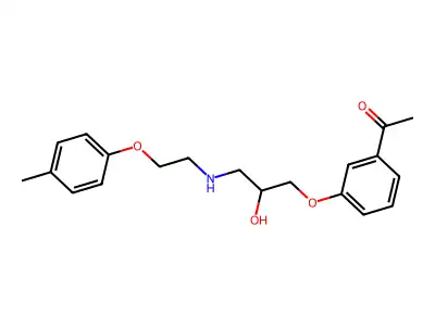 1-[3-[2-Hydroxy-3-[2-(4-methylphenoxy)ethylamino]propoxy]phenyl]ethanone structure