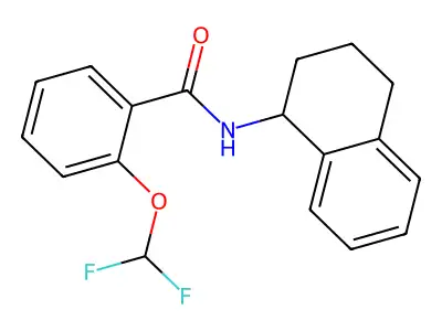 2-(difluoromethoxy)-N-(1,2,3,4-tetrahydronaphthalen-1-yl)benzamide structure