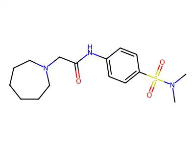 2-(1-azepanyl)-N-[4-(dimethylsulfamoyl)phenyl]acetamide structure