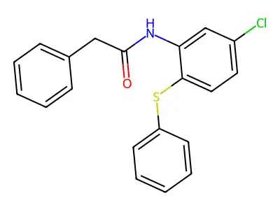 N-[5-chloro-2-(phenylsulfanyl)phenyl]-2-phenylacetamide structure