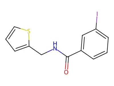 3-iodo-N-(thiophen-2-ylmethyl)benzamide structure